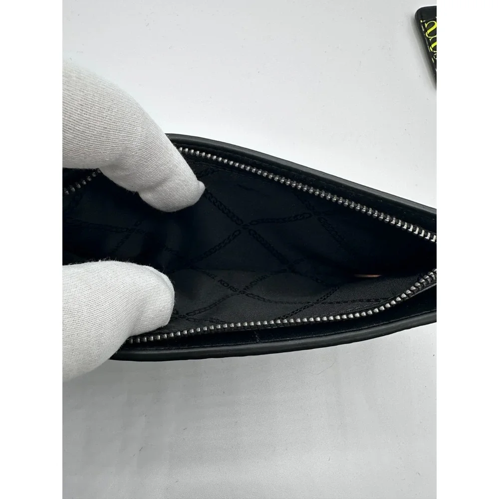 Michael Kors Green Zip Up Button Up Wallet and Business Card Holder SKU 1-024